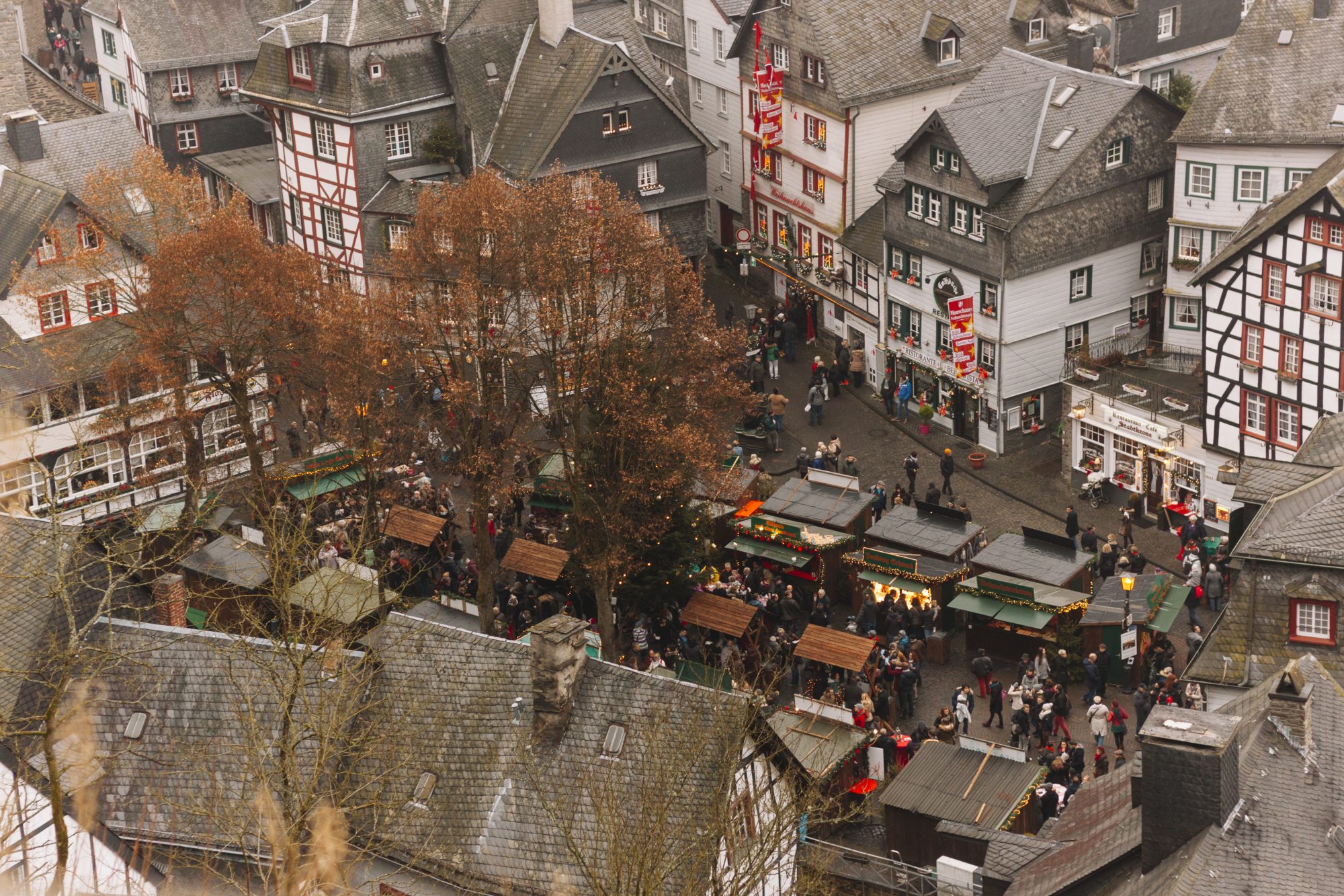 The Christmas market from up high