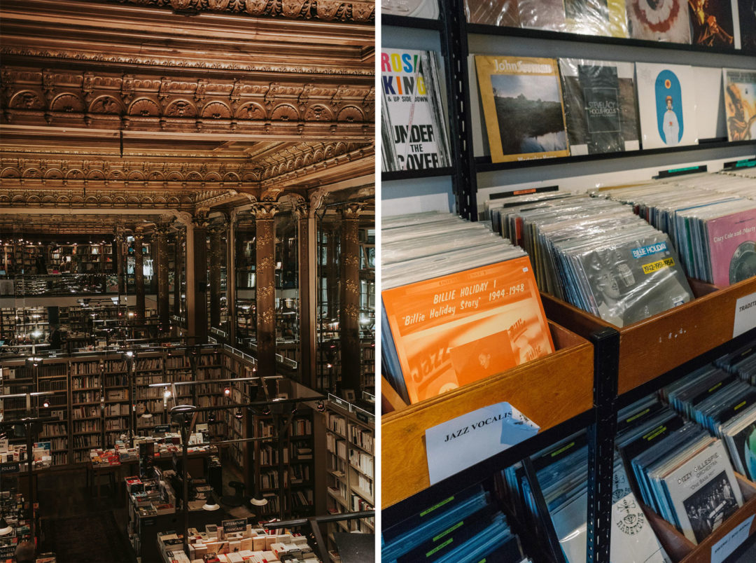 bookstore and vinyls on a sunday in brussels