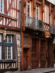 half-timbered houses in rennes