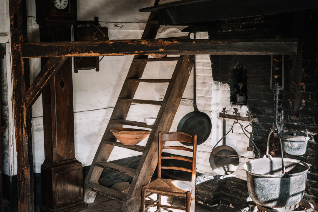 Old farmhouse interior in Bokrijk