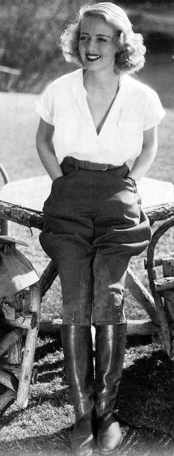 Jodhpurs, one of my favorite outfits from classic films