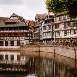 La Petite France, the half-timbered houses of Strasbourg during summer