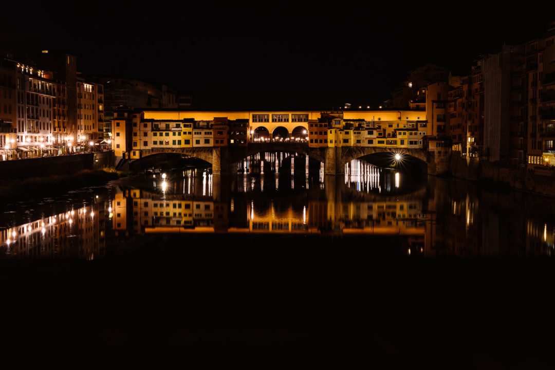 ponte vecchio in florence at night