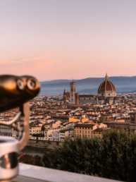 Sunrise view of Florence from Piazzale Michelangelo