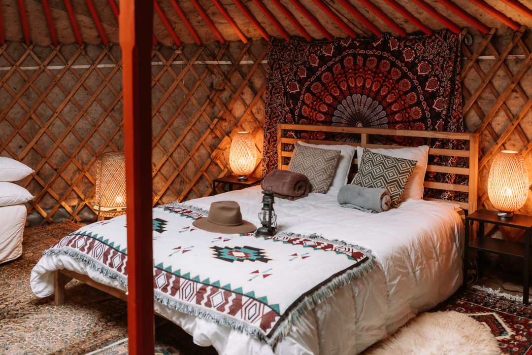 nomadsland camping yurt interior