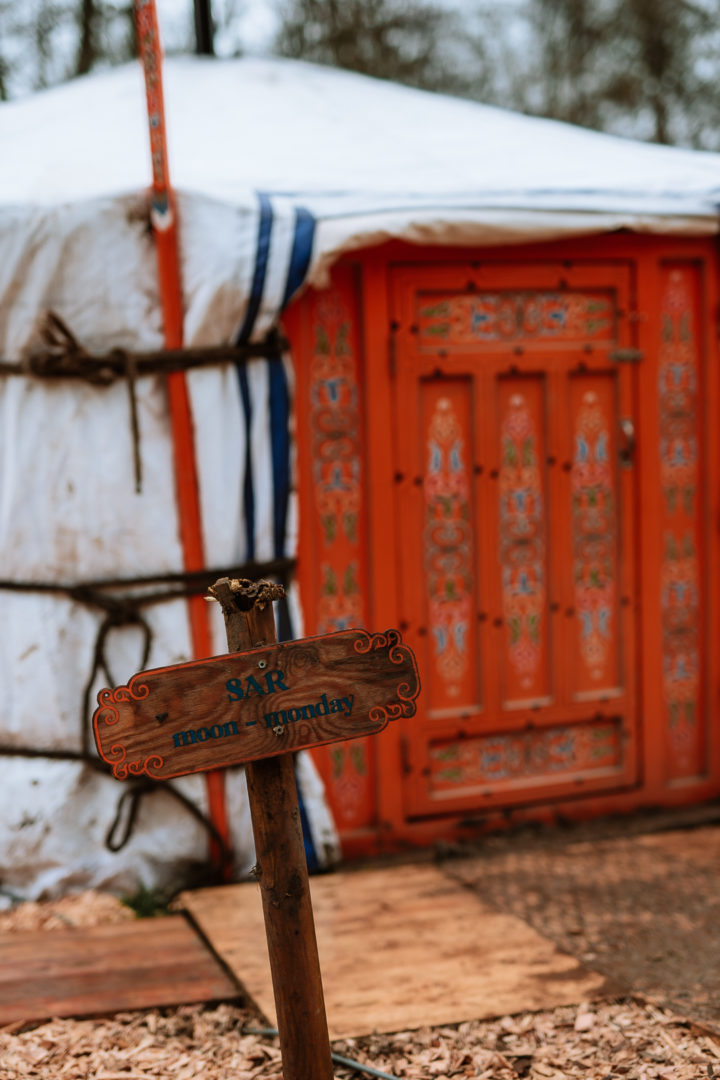 nomadsland camping and a yurt door
