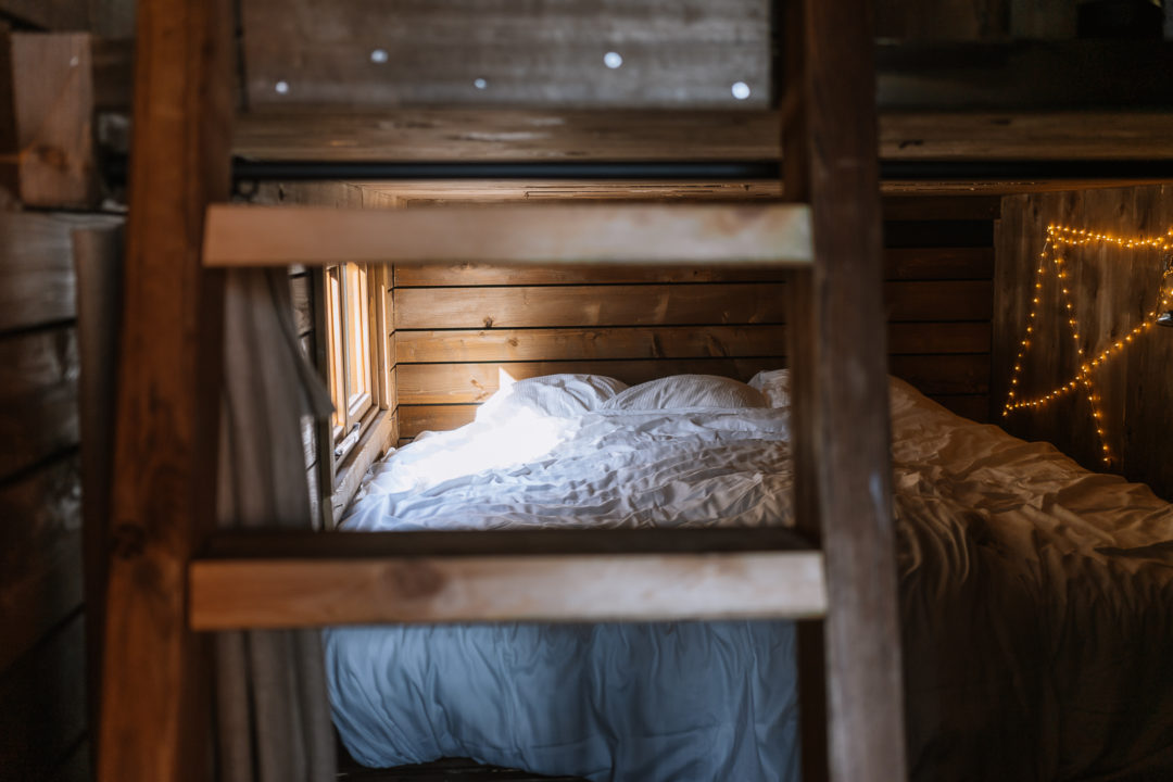 sleeping nook at nutchel cabin