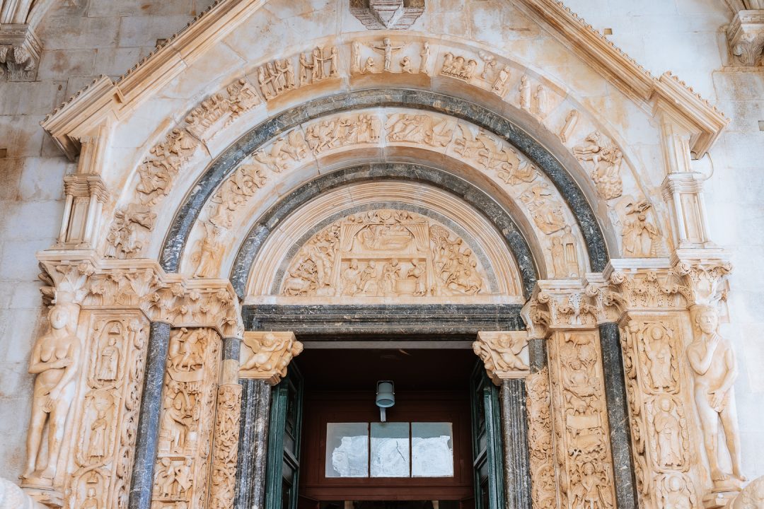 radovan portal of saint lawrence cathedral in trogir