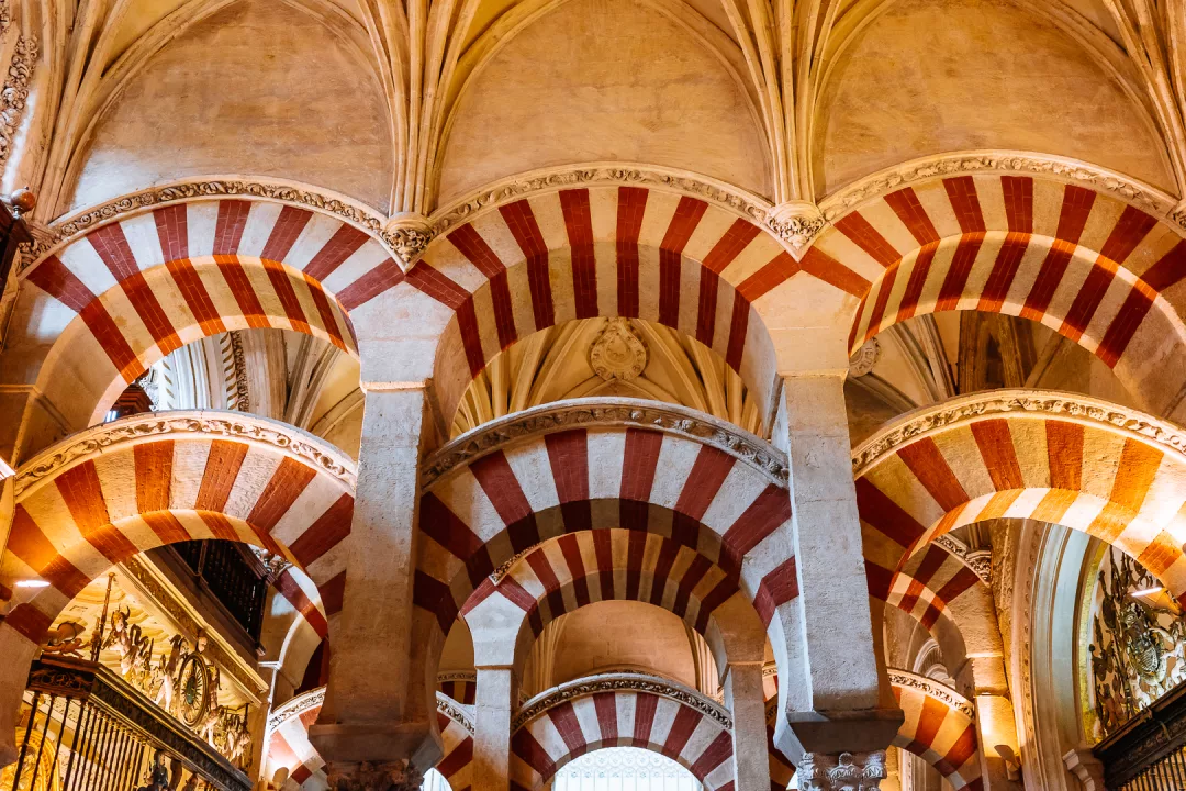 arches of the mosque-cathedral in cordoba