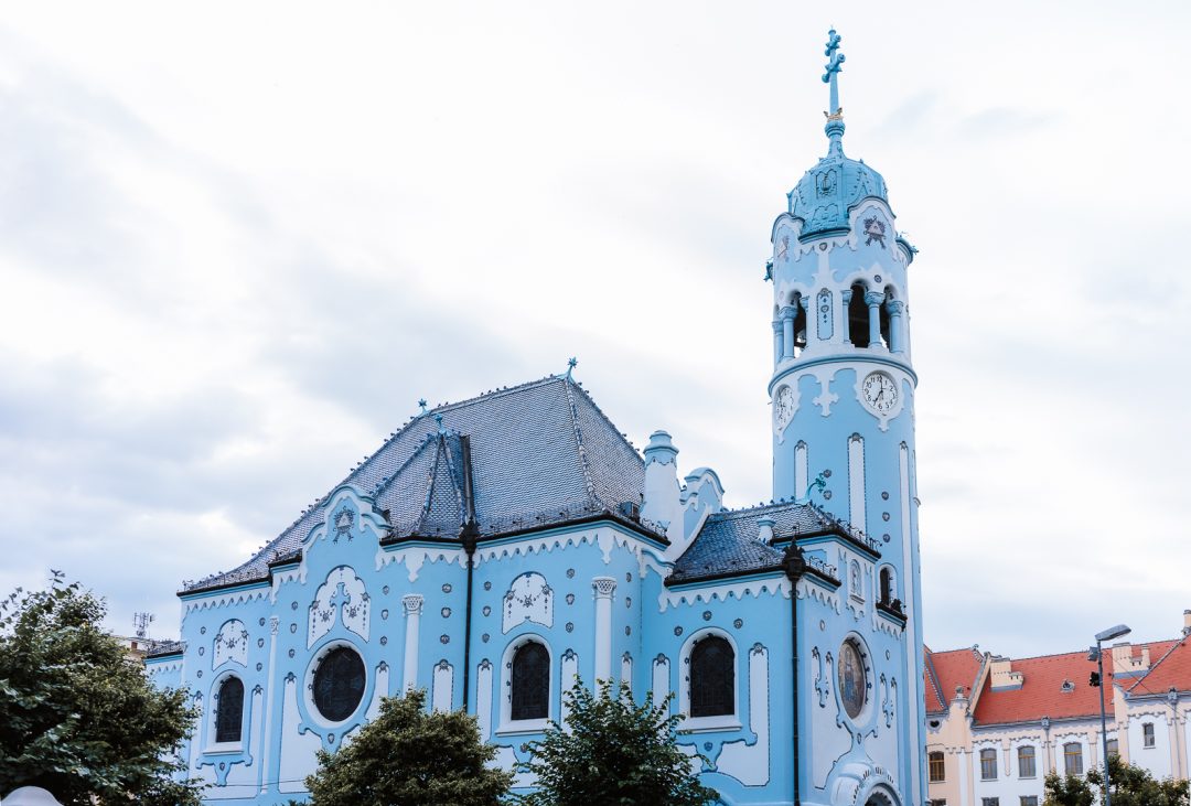 blue church in bratislava