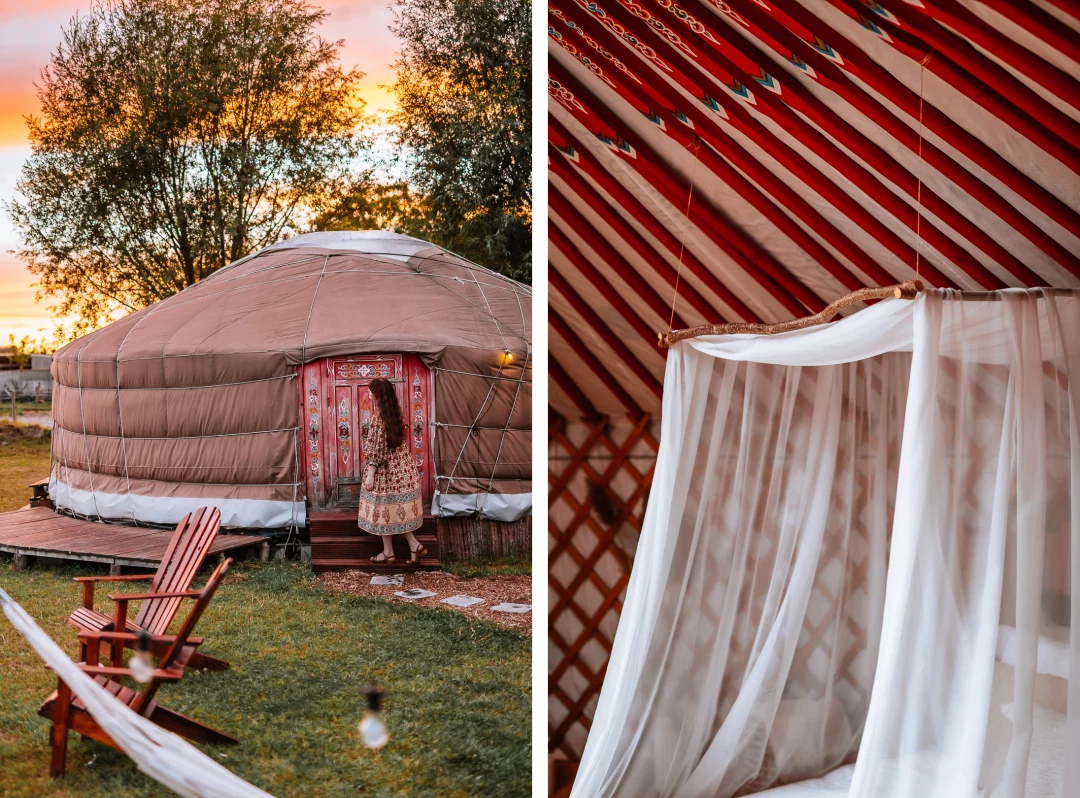 romantic yurt stay