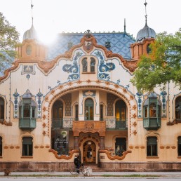 art nouveau building in subotica serbia