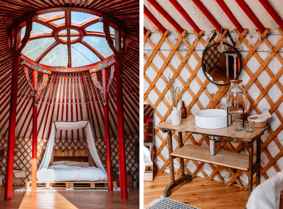 zero waste yurt interior