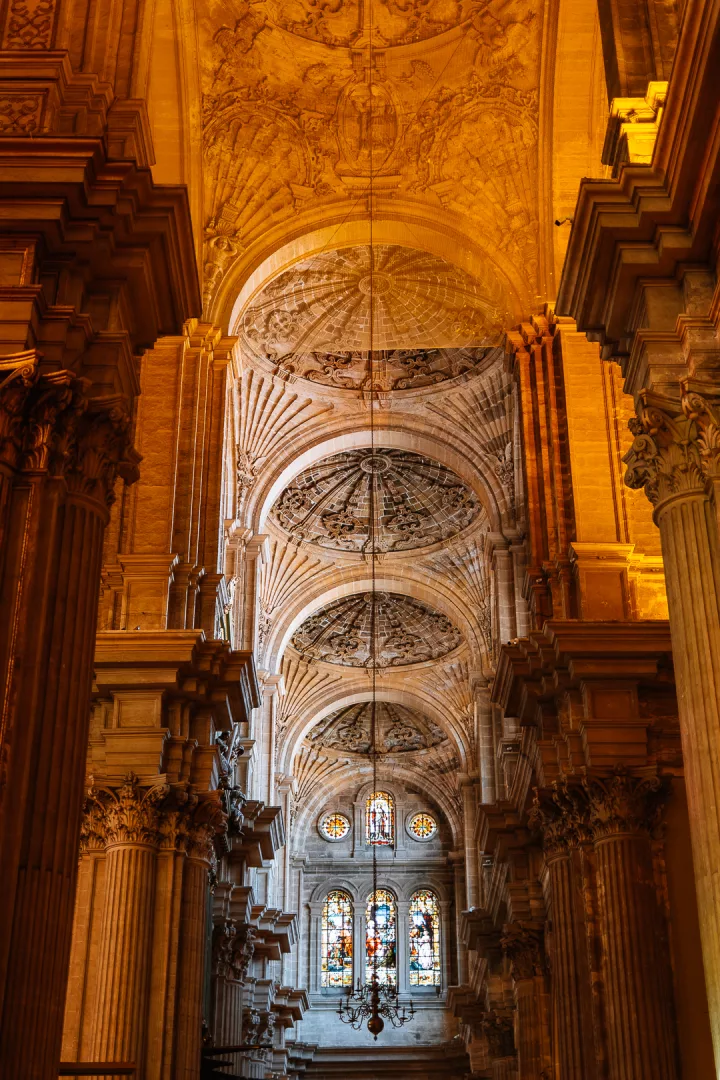 arches in the malaga cathedral