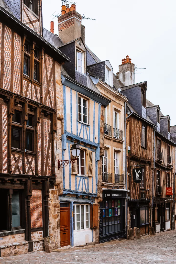 half-timbered houses in le mans