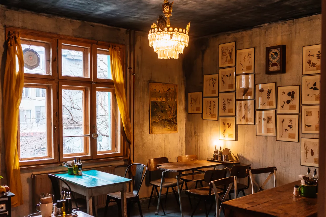 made in blue sofia restaurant cozy interior