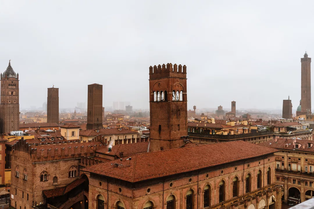 view of the many towers in bologna