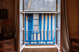 window view from logis saint-flaceau b&b in le mans