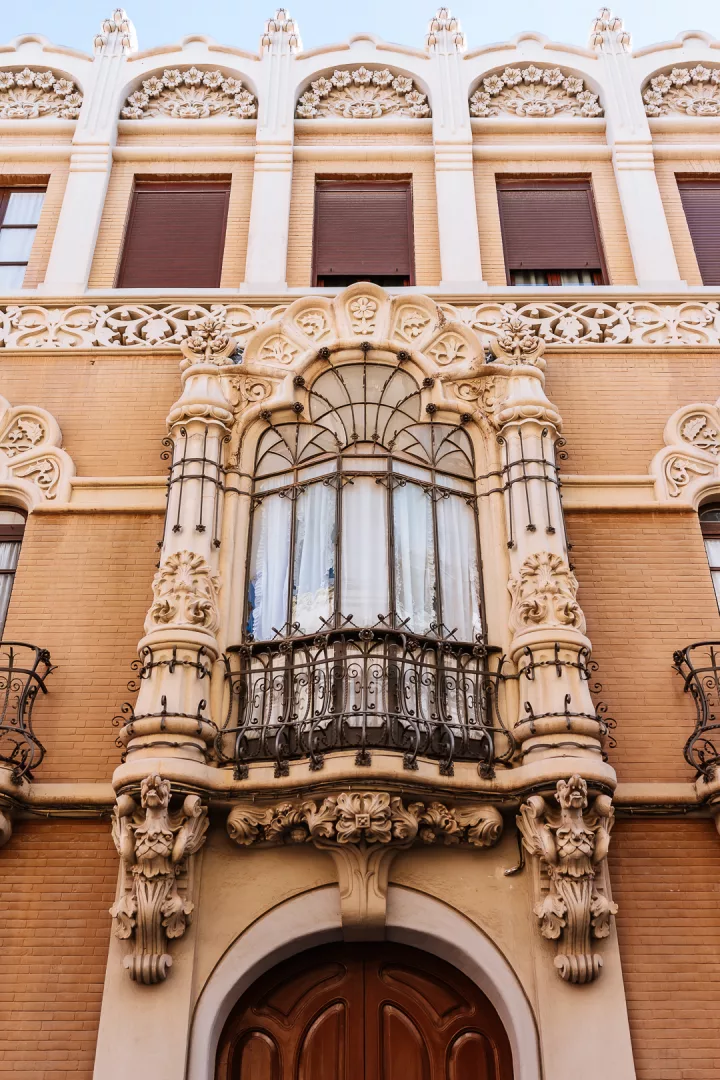 beautiful art nouveau window in seville