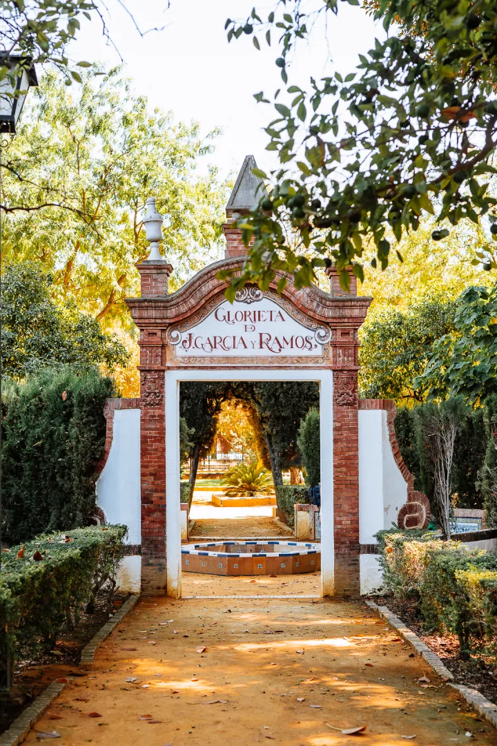 murillo gardens entrance in seville