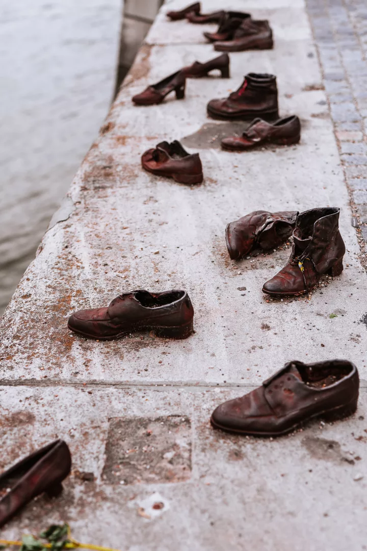 shoes by the danube bank in budapest