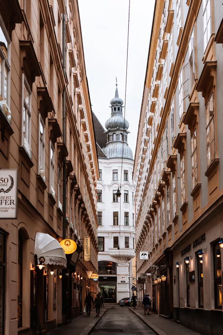 beautiful street in vienna