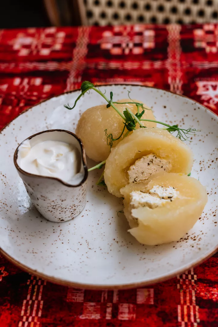 cepelinai potato dumplings at etno dvaras vilnius