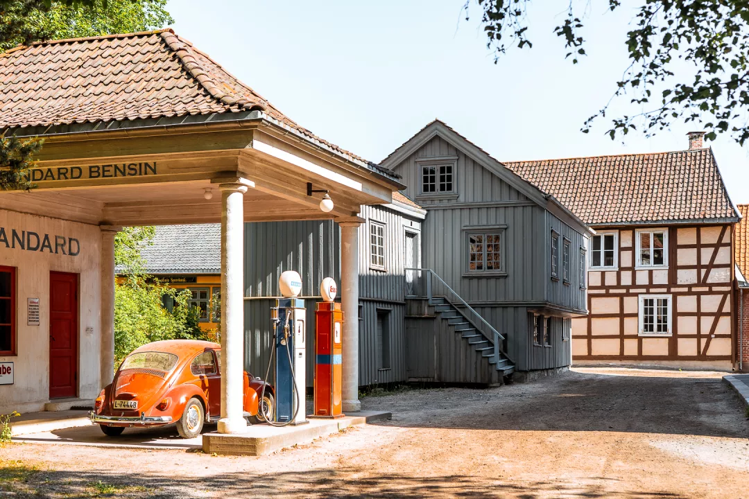 old gas station at norwegian museum of cultural history oslo