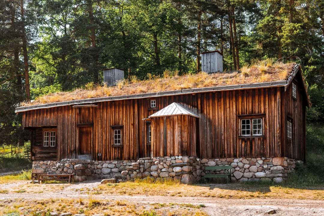old wooden farmhouse at oslo folk museum