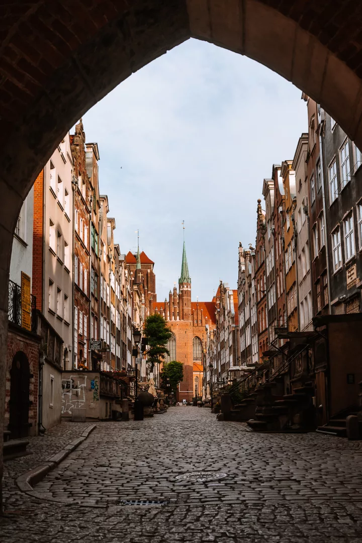 magical places, view of mariacka street in gdansk