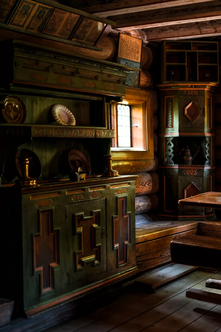vintage interior at oslo folk museum