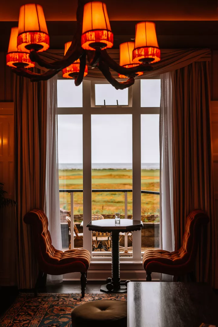 view from the seal bar at marine troon hotel
