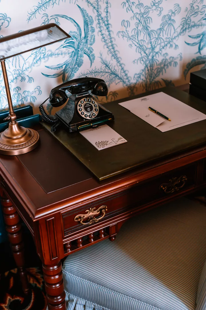 vintage phone at marine troon hotel