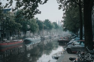 Foggy Sunrise in Amsterdam